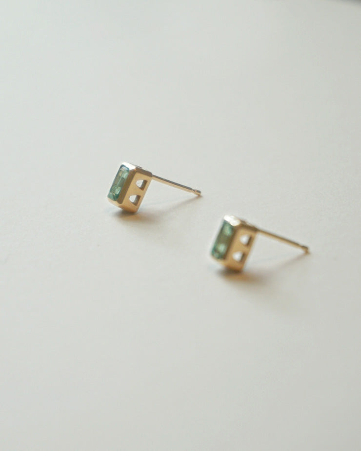 TEMPLE EARRINGS ~ EMERALD