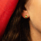 TEMPLE EARRINGS ~ EMERALD