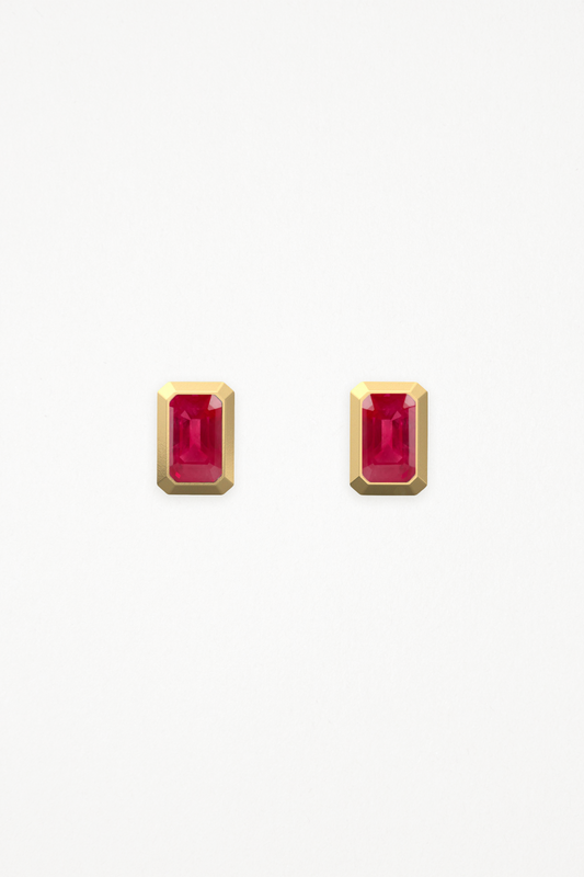 TEMPLE EARRINGS - RUBY