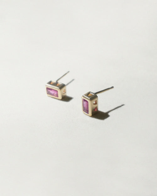 TEMPLE EARRINGS - RUBY